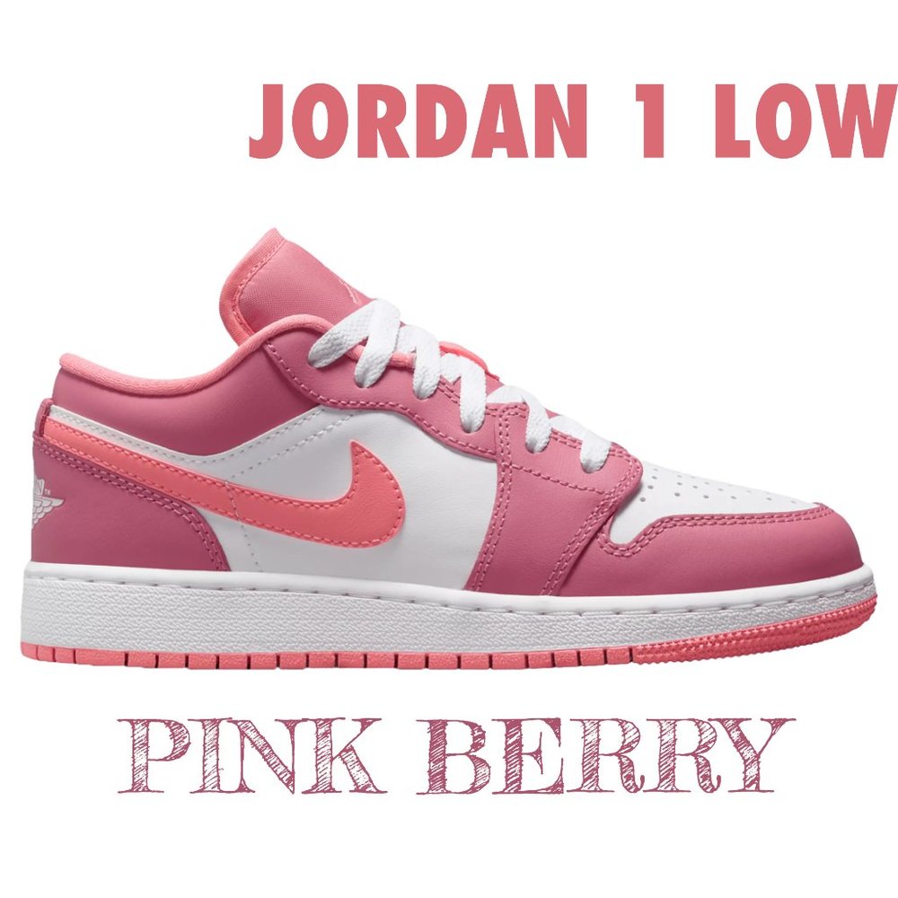 Air Jordan 1 Low Triple Pink Desert Berry New Nike Sneakers